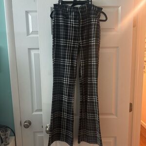 American Eagle Outfitters Black and White Checkered Pants